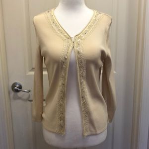 Hannah Jones Beaded Open Cardigan